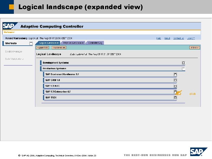 Logical landscape (expanded view) ã SAP AG 2004, Adaptive Computing, Technical Overview, 01 -Dec-2004