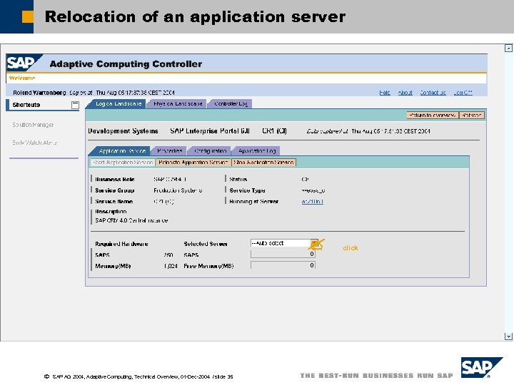 Relocation of an application server ã SAP AG 2004, Adaptive Computing, Technical Overview, 01