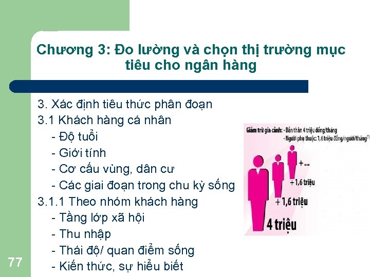 Chương 3: Đo lường và chọn thị trường mục tiêu cho ngân hàng 77