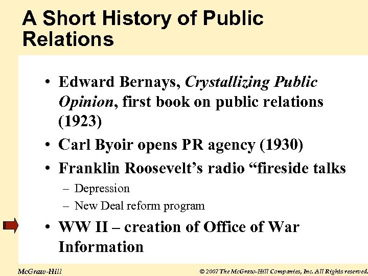 A Short History of Public Relations • Edward Bernays, Crystallizing Public Opinion, first book