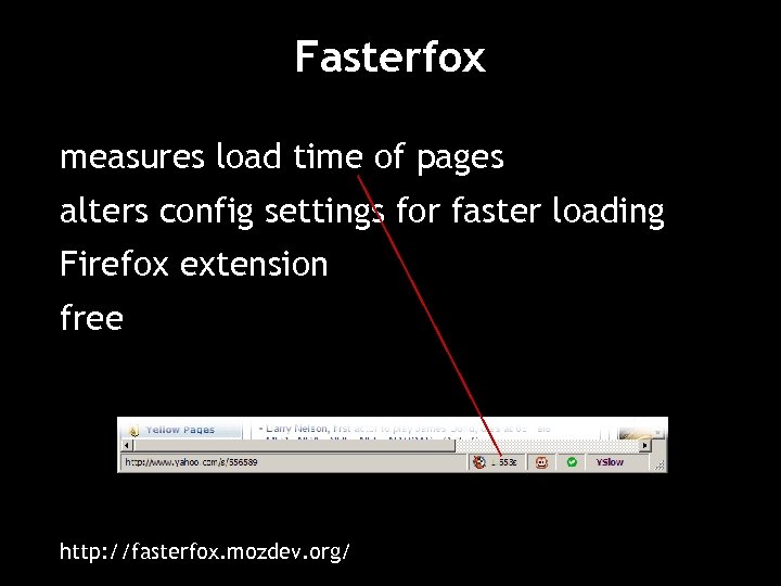 Fasterfox measures load time of pages alters config settings for faster loading Firefox extension