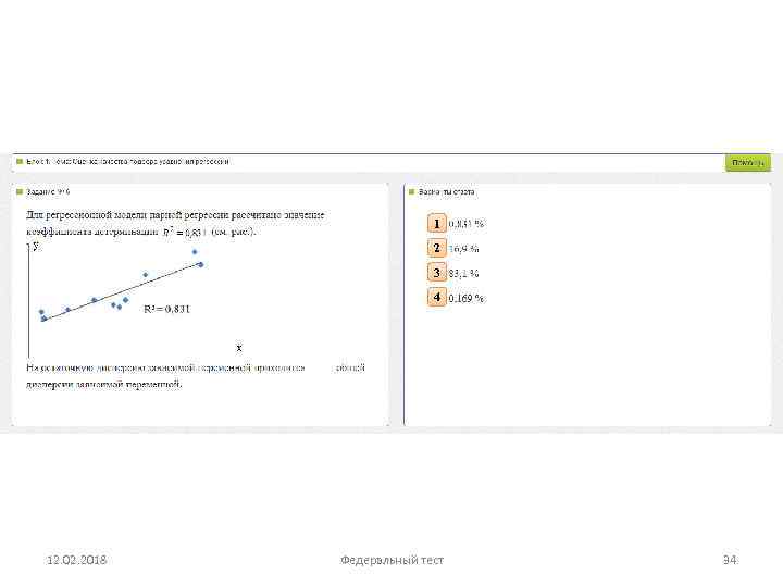 1 2 3 4 12. 02. 2018 Федеральный тест 34 