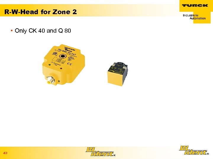 R-W-Head for Zone 2 • Only CK 40 and Q 80 43 