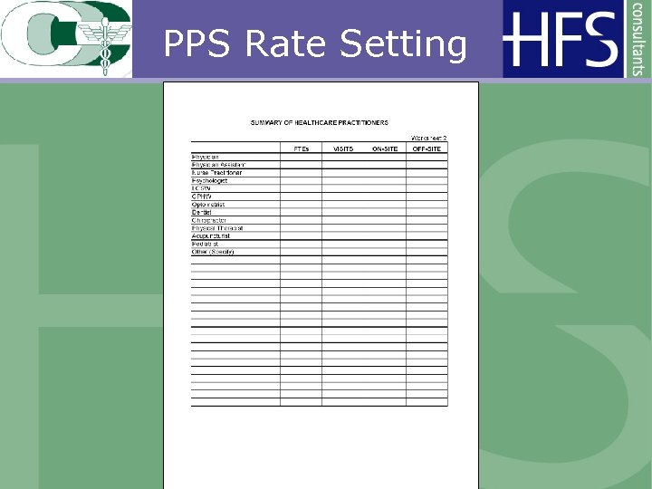 PPS Rate Setting 