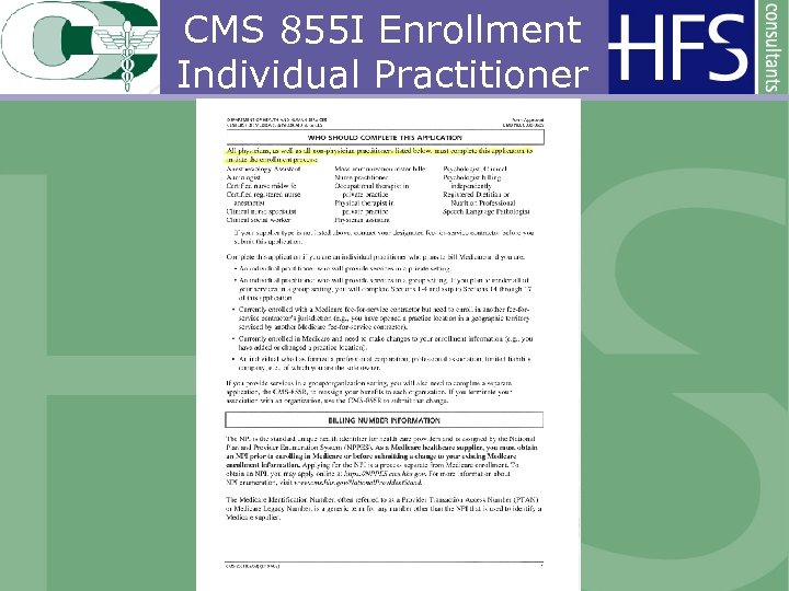 CMS 855 I Enrollment Individual Practitioner 