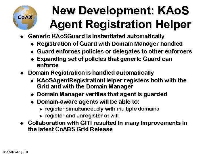 New Development: KAo. S Agent Registration Helper Co. AX u u Generic KAo. SGuard