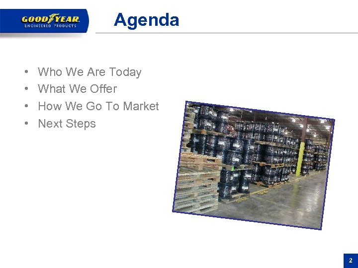 Agenda • • Who We Are Today What We Offer How We Go To