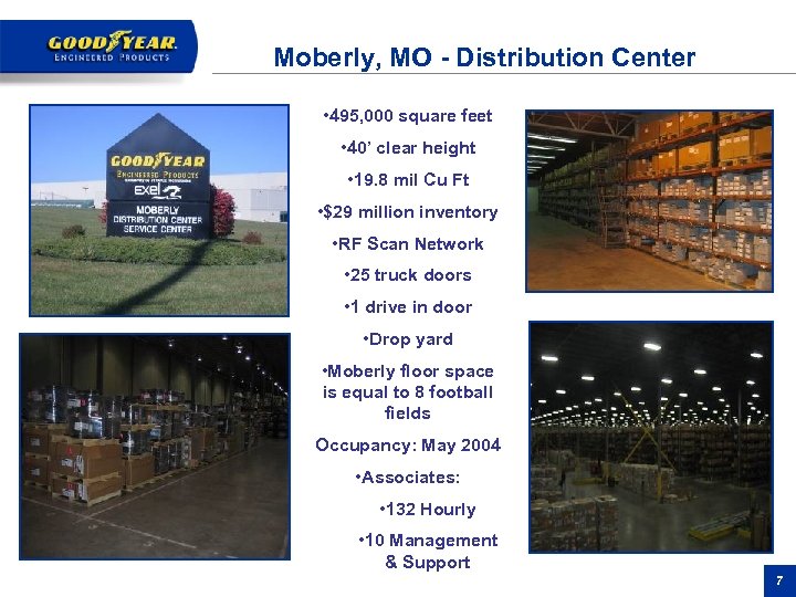 Moberly, MO - Distribution Center • 495, 000 square feet • 40’ clear height