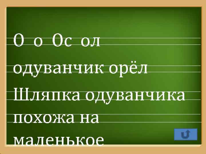 О о Ос ол одуванчик орёл Шляпка одуванчика похожа на маленькое Pro. Power. Point.