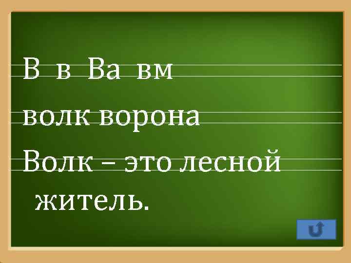 В в Ва вм волк ворона Волк – это лесной житель. Pro. Power. Point.