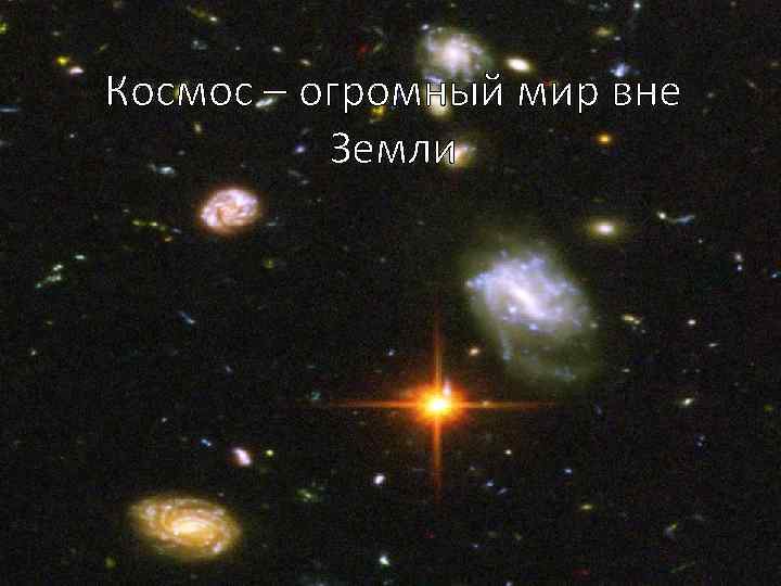 Космос – огромный мир вне Земли 