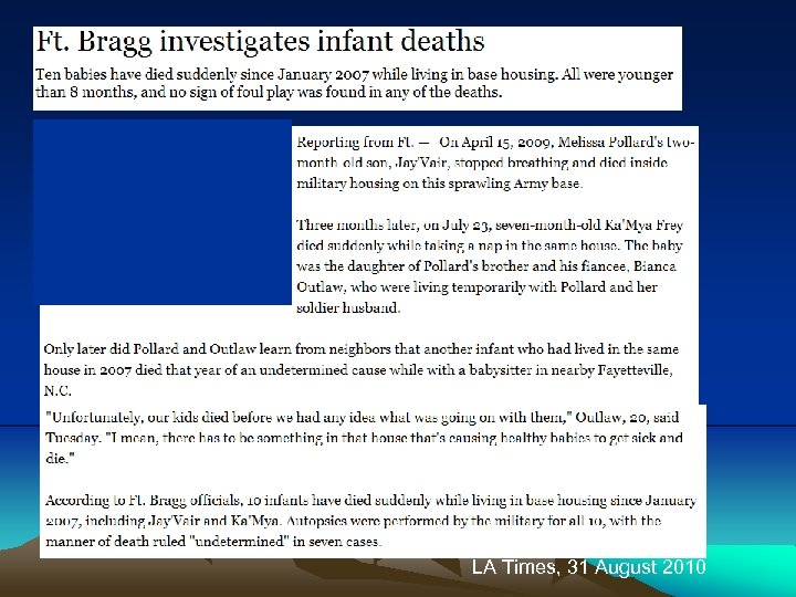 LA Times, 31 August 2010 