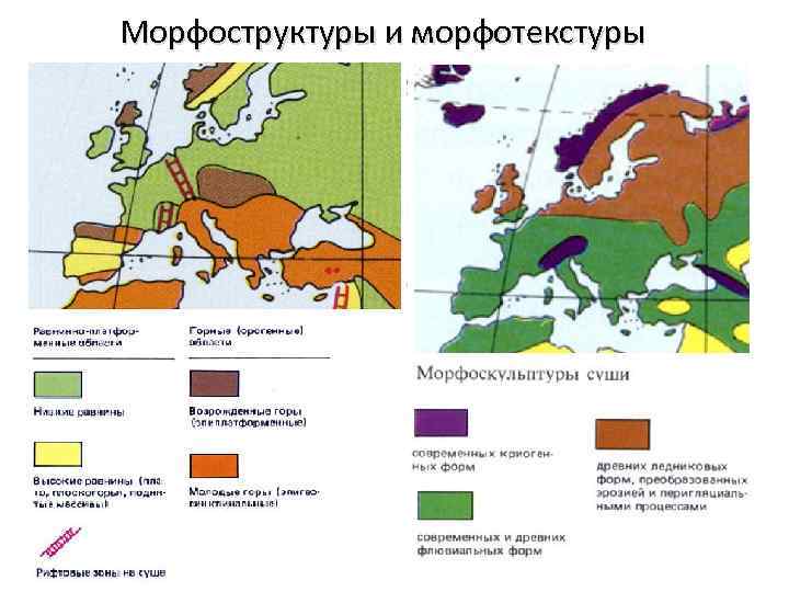 Морфоструктуры карта мира