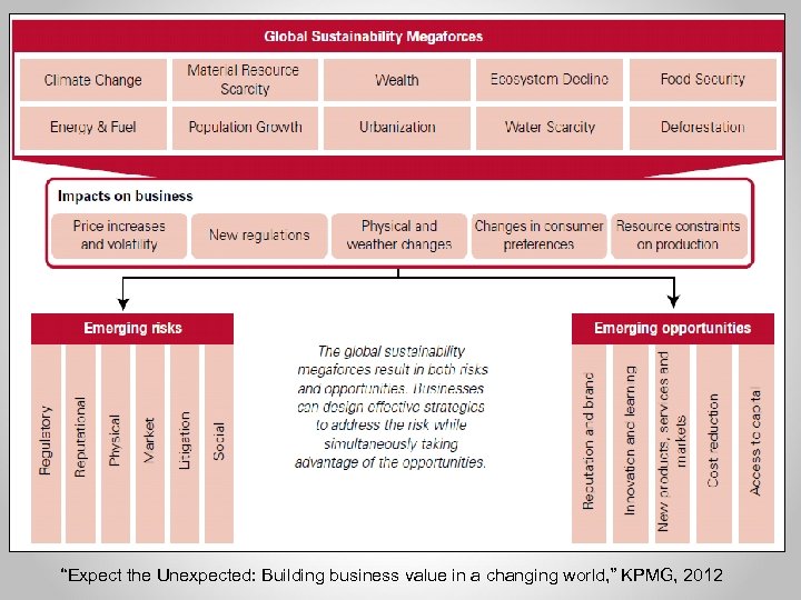 “Expect the Unexpected: Building business value in a changing world, ” KPMG, 2012 