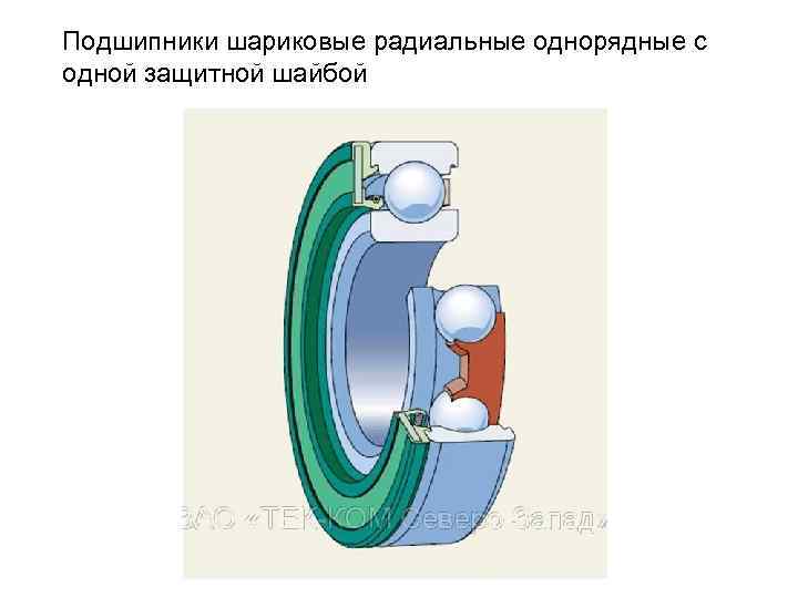 Подшипники шариковые радиальные однорядные с одной защитной шайбой 