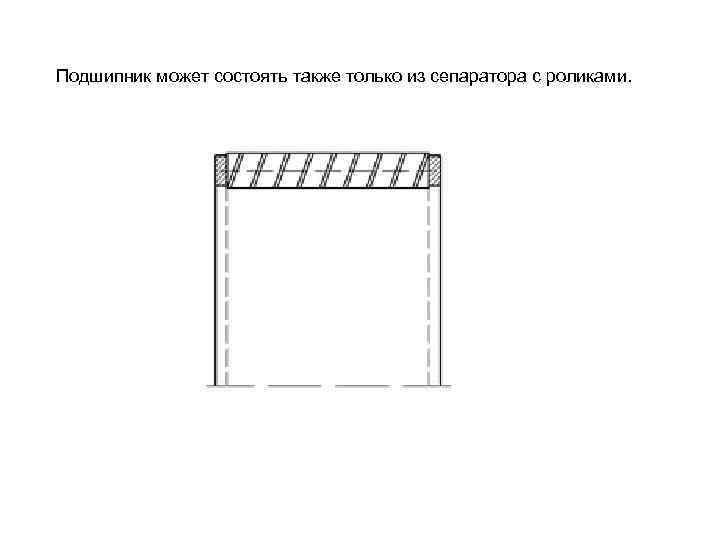 Подшипник может состоять также только из сепаратора с роликами. 