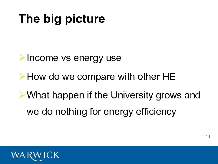 The big picture Ø Income vs energy use Ø How do we compare with