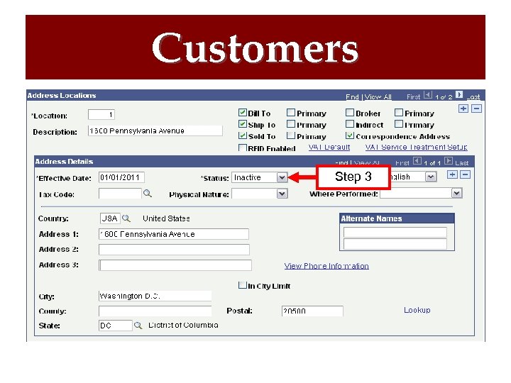Customers Step 3 