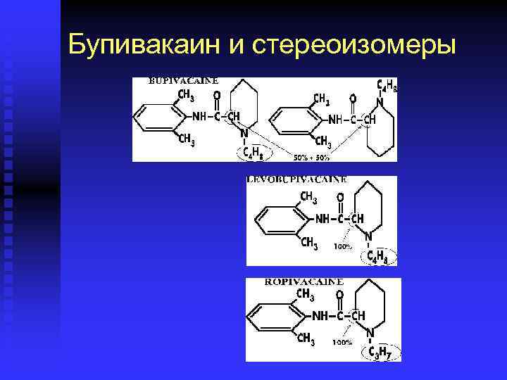 Бупивакаин и стереоизомеры 