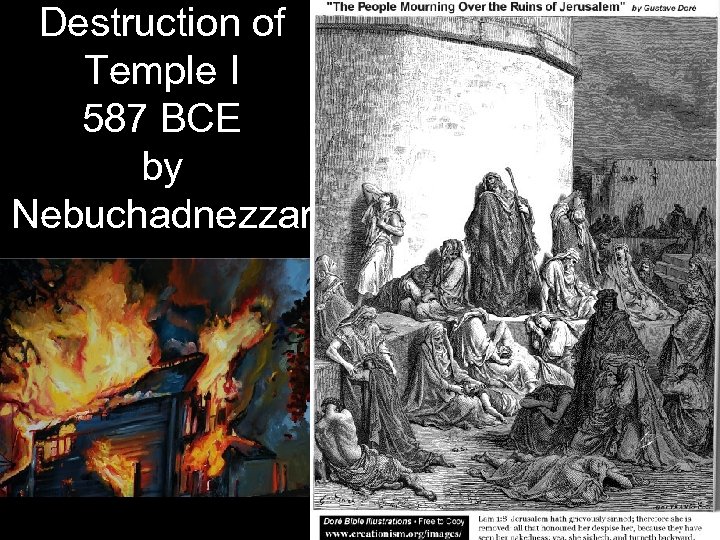 Destruction of Temple I 587 BCE by Nebuchadnezzar 