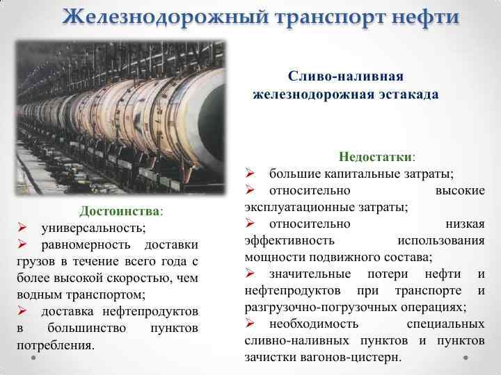 Железнодорожный транспорт минусы