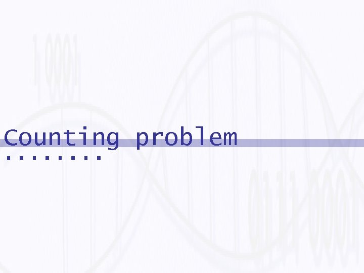 Counting problem 