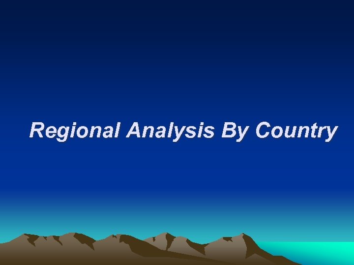 Regional Analysis By Country 