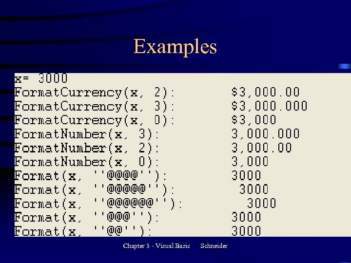 Examples Chapter 3 - Visual Basic Schneider 