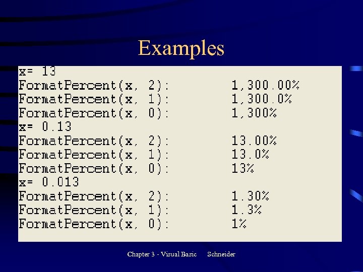 Examples Chapter 3 - Visual Basic Schneider 