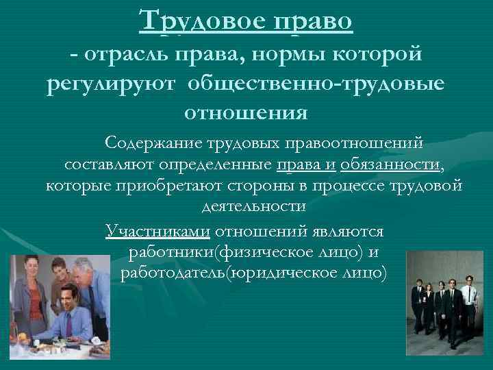 Конспект урока право на труд трудовые правоотношения. Трудовое право содержание. Нормы которые регулирует Трудовое право в трудовых отношениях. Трудовое право это отрасль права которая регулирует. Трудовое право оглавление.