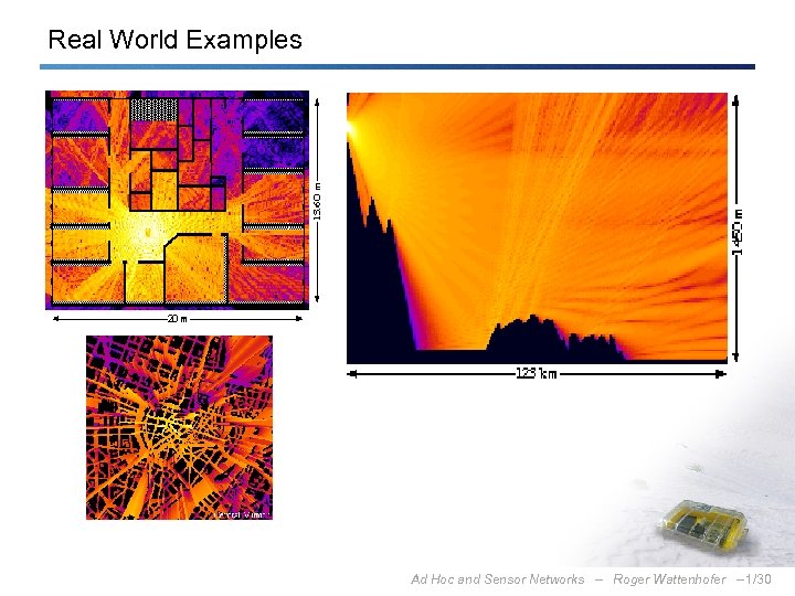 Real World Examples Ad Hoc and Sensor Networks – Roger Wattenhofer – 1/30 
