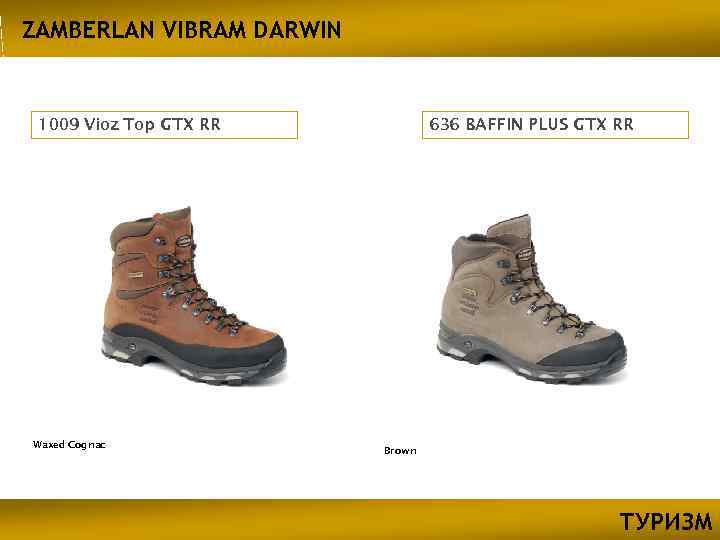 ZAMBERLAN VIBRAM DARWIN 1009 Vioz Top GTX RR Waxed Cognac 636 BAFFIN PLUS GTX