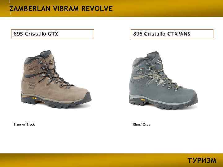 ZAMBERLAN VIBRAM REVOLVE 895 Cristallo GTX WNS Brown / Black Blue / Grey ТУРИЗМ
