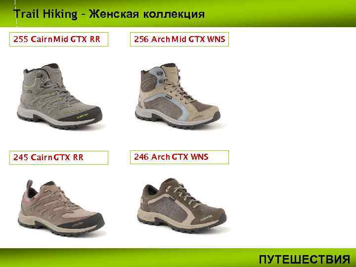 Trail Hiking – Женская коллекция 255 Cairn Mid GTX RR 256 Arch Mid GTX