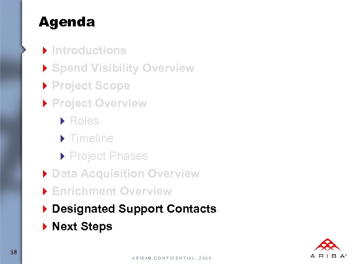 Agenda 4 Introductions 4 Spend Visibility Overview 4 Project Scope 4 Project Overview 4