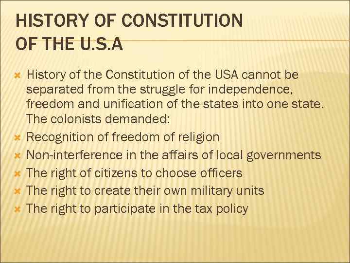 HISTORY OF CONSTITUTION OF THE U. S. A History of the Constitution of