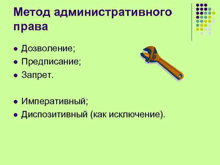 Административно правовой метод императивный