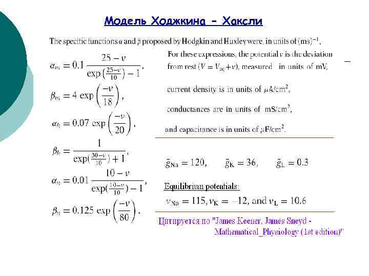 Модель Ходжкина - Хаксли 