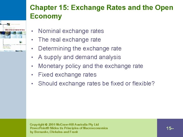 Chapter 15: Exchange Rates and the Open Economy • Nominal exchange rates • The