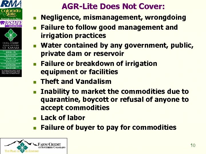 AGR-Lite Does Not Cover: n n n n Copyright 2008, All Rights Reserved Negligence,