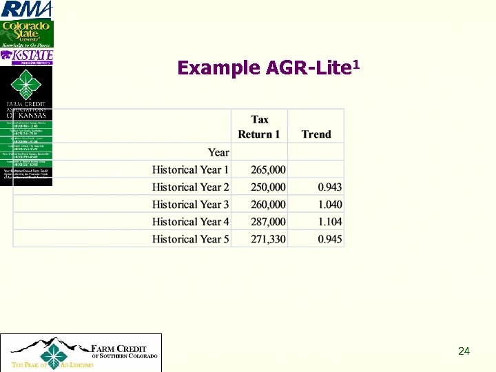 Example AGR-Lite 1 Copyright 2008, All Rights Reserved 24 