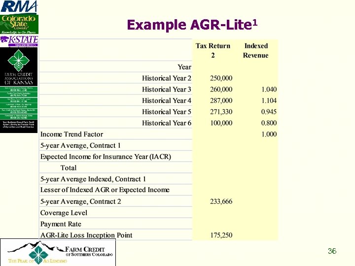 Example AGR-Lite 1 Copyright 2008, All Rights Reserved 36 