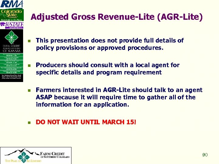 Adjusted Gross Revenue-Lite (AGR-Lite) n n Copyright 2008, All Rights Reserved This presentation does