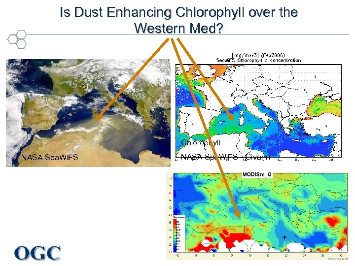 Is Dust Enhancing Chlorophyll over the Western Med? Chlorophyll NASA Sea. Wi. FS -