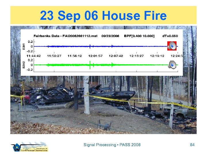 23 Sep 06 House Fire Signal Processing • PASS 2008 84 