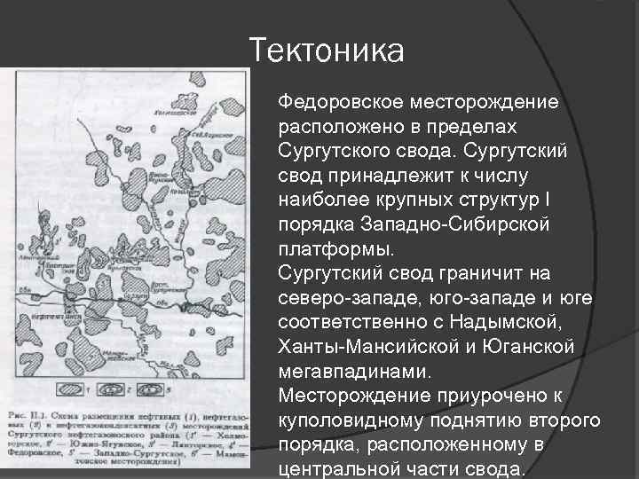 Сургутский свод тектоническая карта