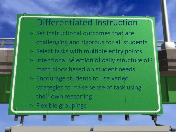 Differentiated Instruction » Set instructional outcomes that are challenging and rigorous for all students