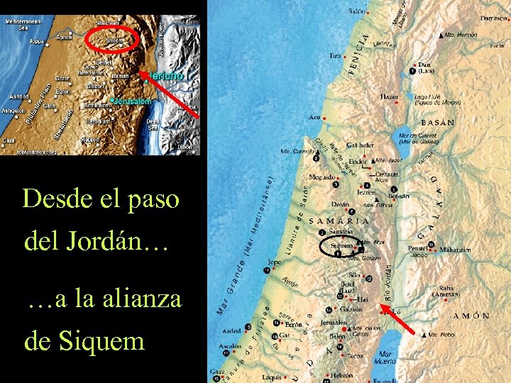 Desde el paso del Jordán… …a la alianza de Siquem 