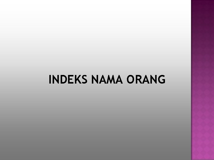 INDEKS NAMA ORANG 