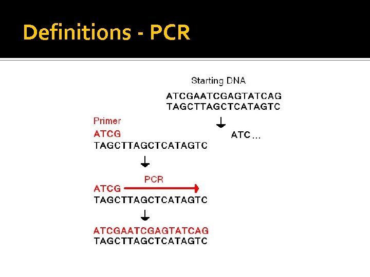 Definitions - PCR 